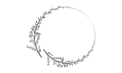Floral Wedding Frame Vector