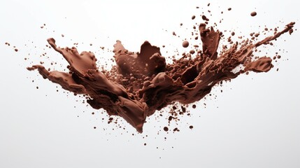 Chocolate Splash on white background