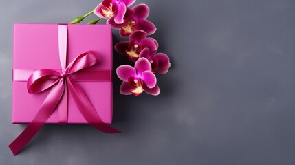 Orchids and Gift box