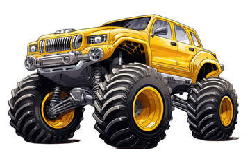 yellow off-road truck