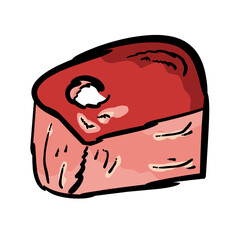 illustration of raw beef