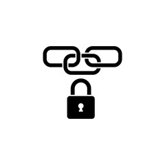 chain concept line icon. Simple element illustration. chain lock concept outline symbol design.