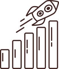 Startup Growth Graphic Profit, Handdrawn Illustration