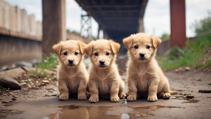 homeless puppies that live on the street and need protection.
