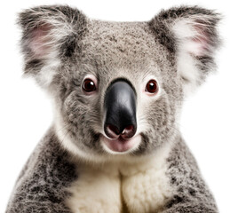 Koala bear isolated on transparent background. PNG