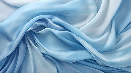 light silk blue fabric - obrazy, fototapety, plakaty