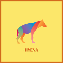 Hyena animal logo vector design.