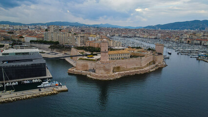 Obraz premium Aerial view of Marseille, France