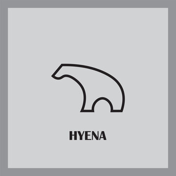 Hyena animal logo vector design.