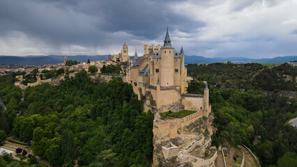 Fototapeta na wymiar Aerial view of Segovia, Spain