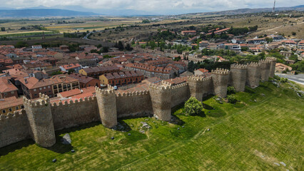 Fototapeta na wymiar Aerial view of Avila, Spain
