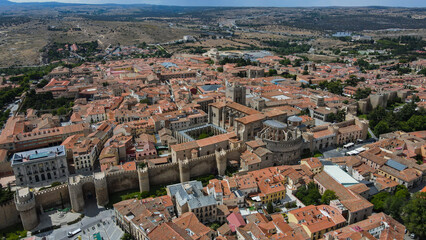Obraz premium Aerial view of Avila, Spain