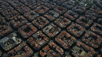 Fototapeta premium Aerial view of Barcelona, Spain