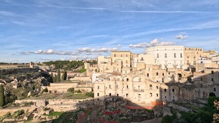 Panoramic view of Gravina, a small town in Puglia in Italy.