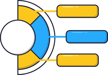 Fototapeta premium Half Circle Chart Infographic Graph