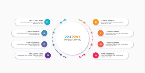 Dos and Don'ts, Comparison Chart Infographic Template Design