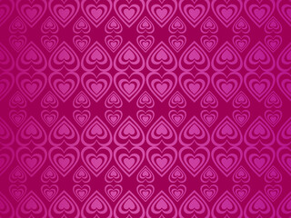 Hearts background with modern ornaments, red color, perfect for valentines, letters, gifts, prizes, surprises, etc.