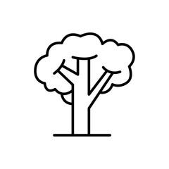 Tree outline icons, minimalist vector illustration ,simple transparent graphic element .Isolated on white background
