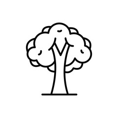 Tree outline icons, minimalist vector illustration ,simple transparent graphic element .Isolated on white background