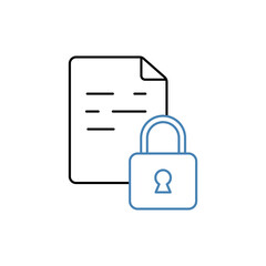 document concept line icon. Simple element illustration. document concept outline symbol design.
