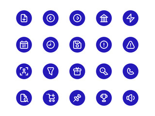 Circular Outline Style User Interface Icon Pack. Collection of Essential Icon Sets, Perfect for Websites, Landing Pages, Mobile Apps, Presentations and for UI UX Needs.