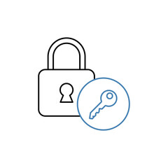 access concept line icon. Simple element illustration. access concept outline symbol design.