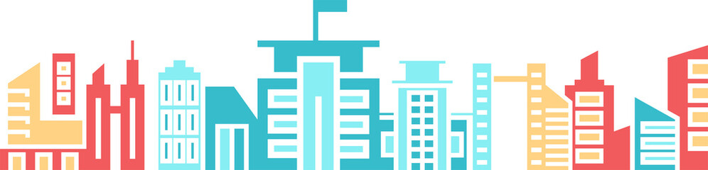 Obraz premium City Skyscraper Illustration 