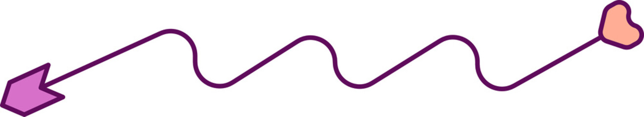 Decorative Zigzag Arrow Illustration
