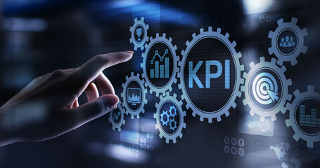 KPI - Key performance indicator. Business and industrial analysis. Internet and technology concept on virtual screen.
