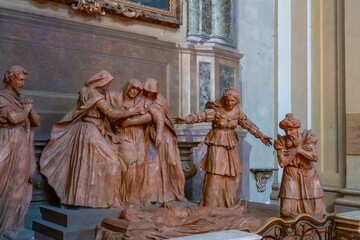 Interior and exterior images of the Madonna di San Luca Basilica one of the symbols of the city of Bologna