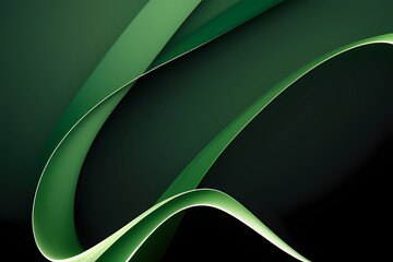 Vector abstract dark green wave background with liquid and shapes on fluid gradient with gradient and light effects. Shiny color effects.