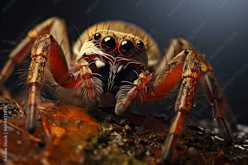 Poster A dramatic macro moment of a spider capturing its prey, emphasizing the predator-prey dynamics in nature.