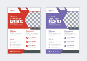 
Business Flyer template layout design.
Corporate creative colorful business flyer
poster flyer pamphlet brochure cover design layout space for photo background, vector template design A4 size.