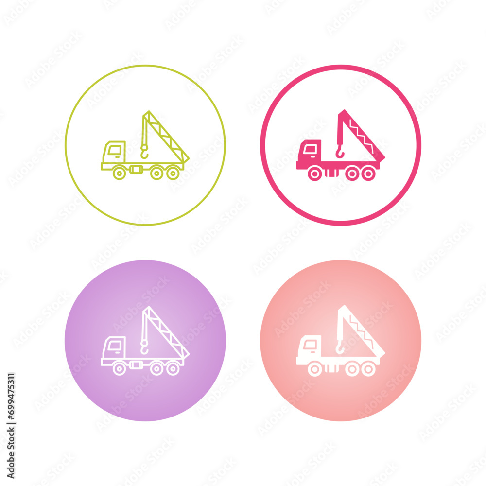 Sticker crane vector icon