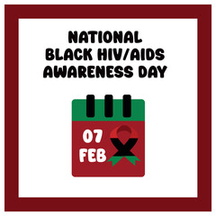 For the purpose of celebrating National Black HIV AIDS Awareness Day, this vector image is suitable.