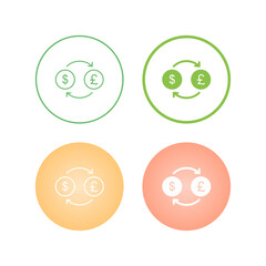 Dollar to Pound Vector Icon