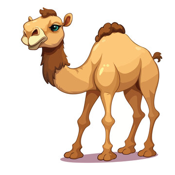Quirky Cartoon Camel: Isolated Character Illustration"