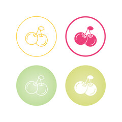 Cherry Vector Icon