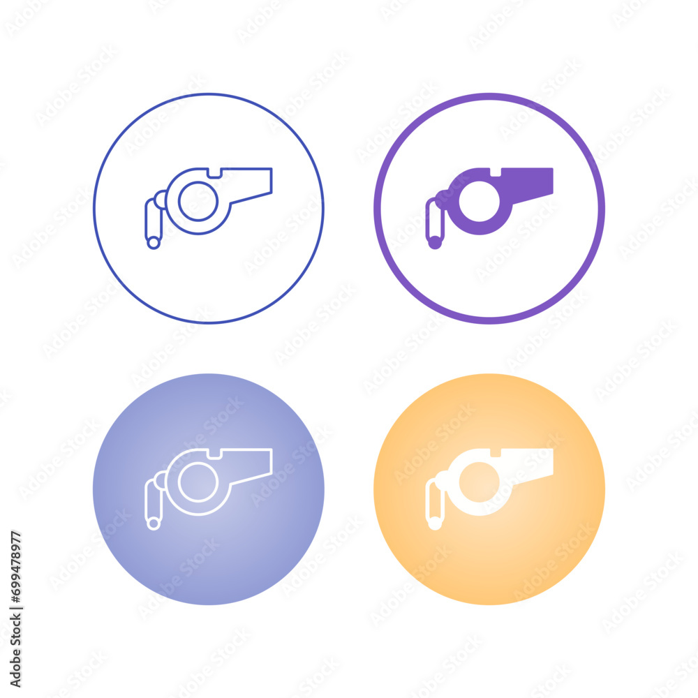 Poster whistle vector icon