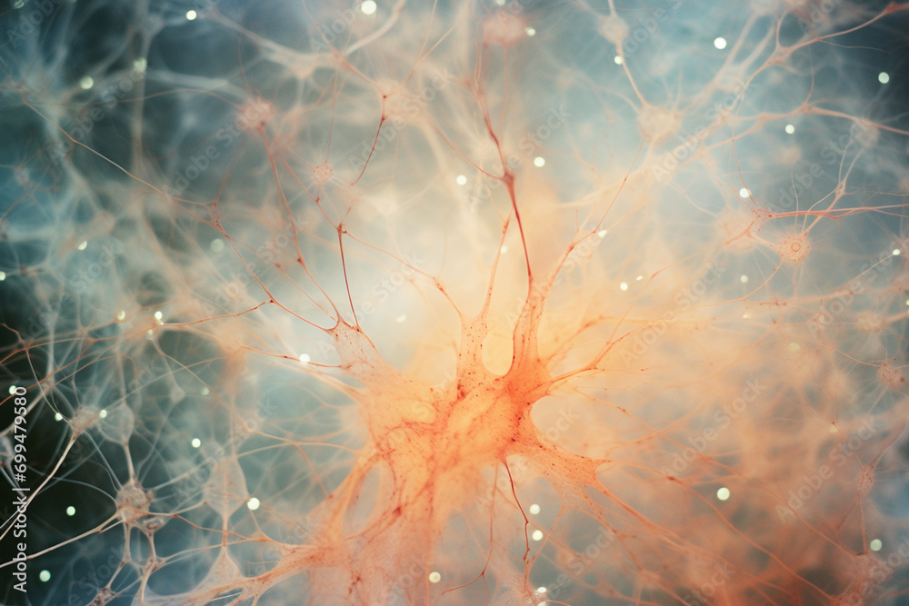 Poster Abstract X-ray transforming the nervous system into a galaxy, creating a visual representation of the vast complexity within.