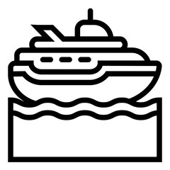 Obraz premium Cruise Line Icon Design Vector