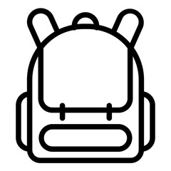 Backpack Line Icon Design Vector