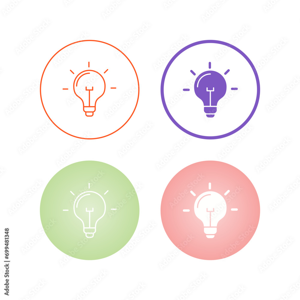 Wall mural bulb vector icon