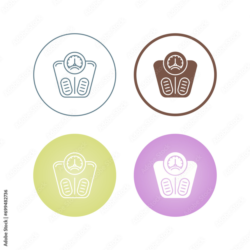 Sticker weight scale vector icon