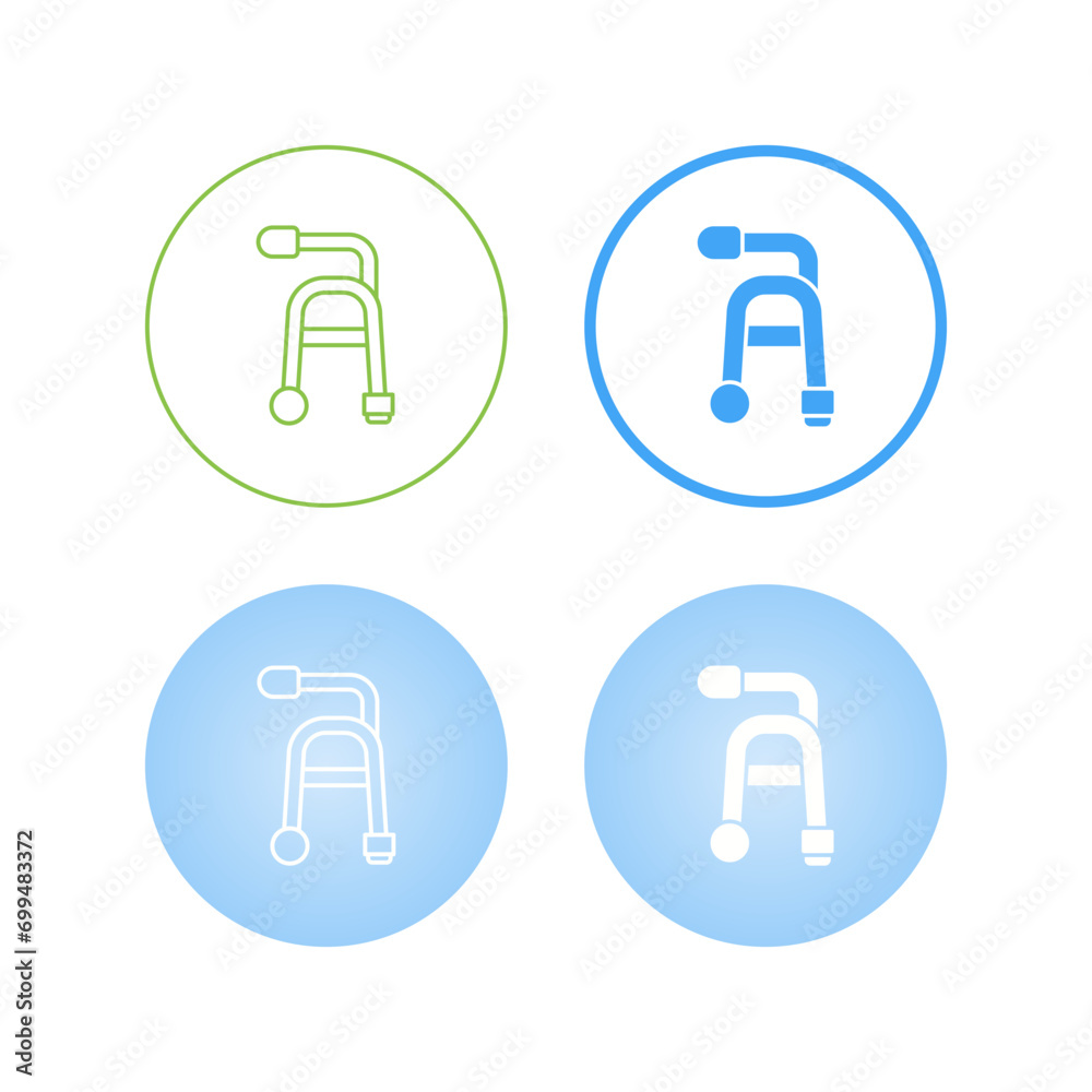 Sticker walker vector icon