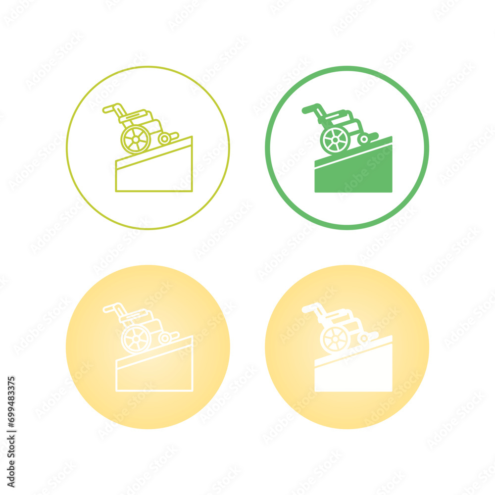 Sticker ramp vector icon