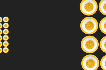 a paraffin yellow twisted candle top view