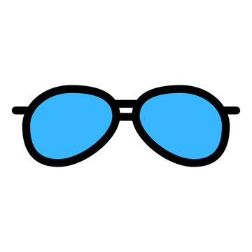 Sunglasses Colored Outline Icon Design Vector