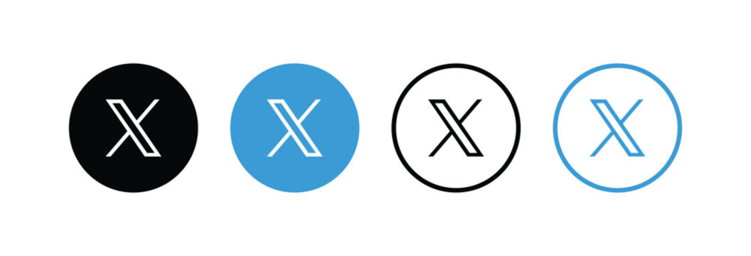 Twitter new X logo vector icon social media company x new logo button x