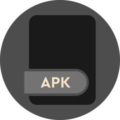 APK File format icon  circular shape